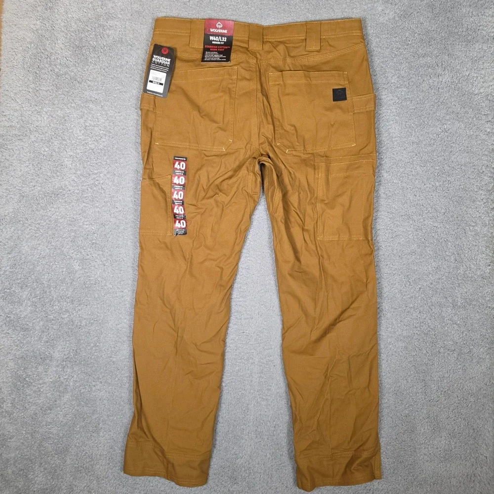 Wolverine Guardian Cargo Pant Mens 40x32 Cedar New Stretch Canvas Cotton‎ Work
